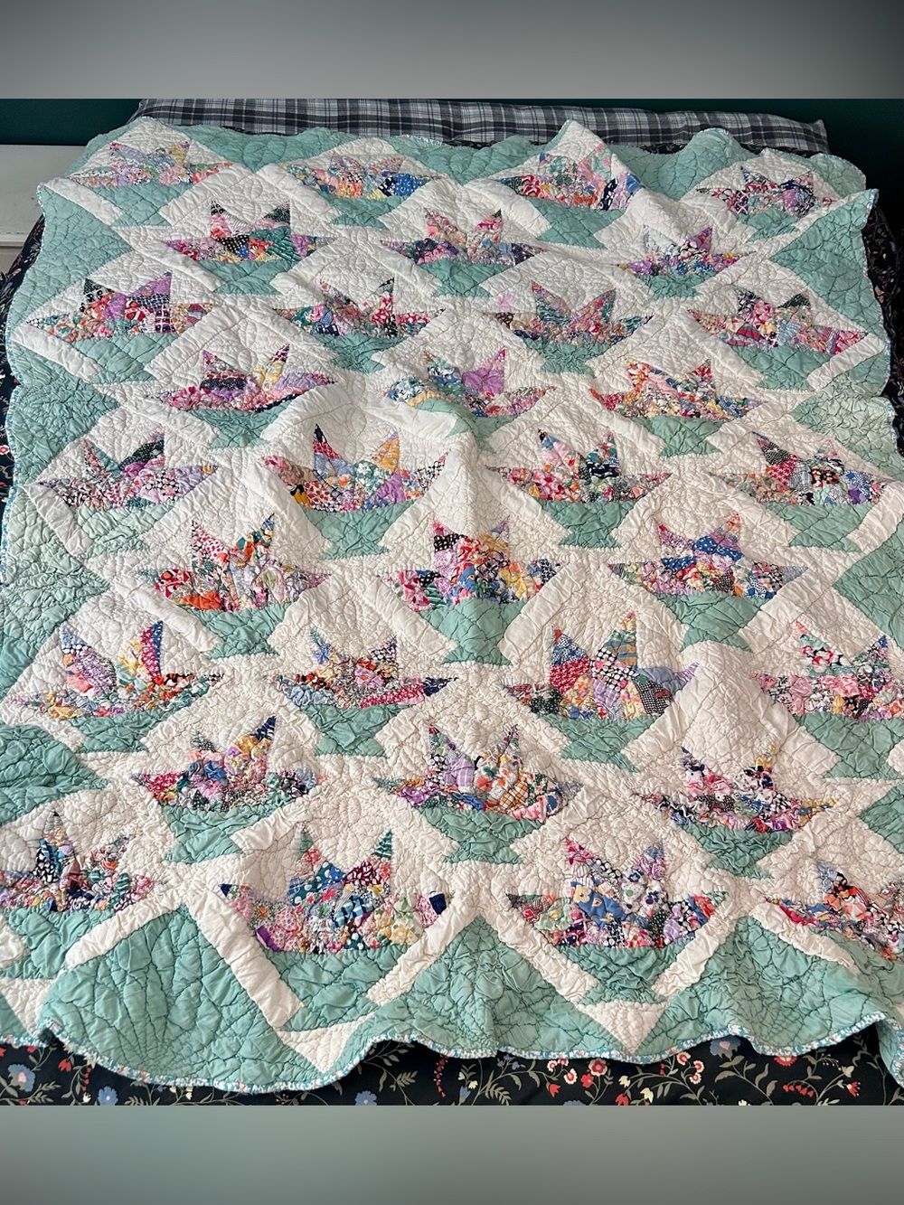 Handmade Patchwork Basket Quilt